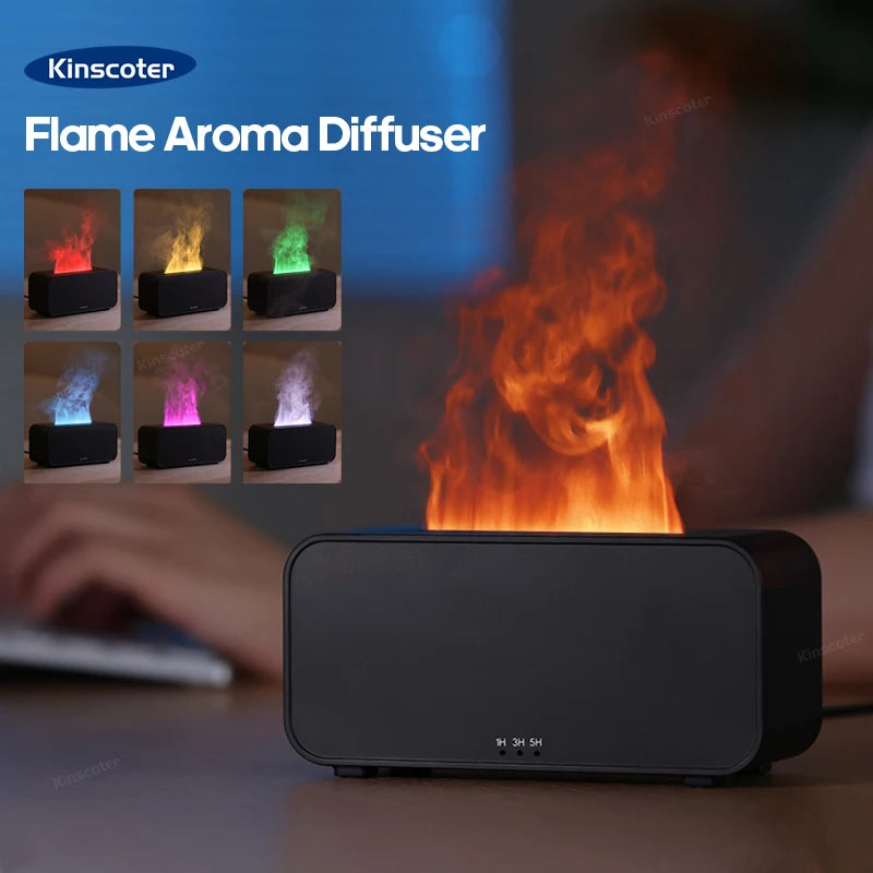 Transform Your Space with the New Mini Aroma Diffuser: Ultrasonic Cool Mist Maker & LED Essential Oil Flame Lamp