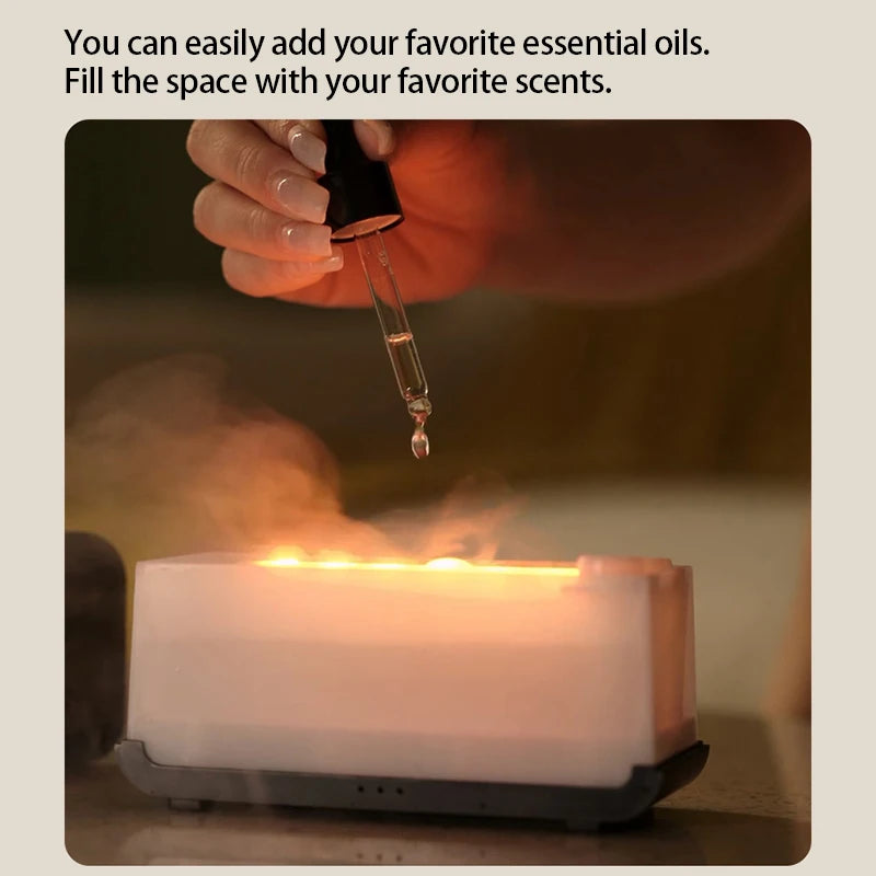Transform Your Space with the New Mini Aroma Diffuser: Ultrasonic Cool Mist Maker & LED Essential Oil Flame Lamp
