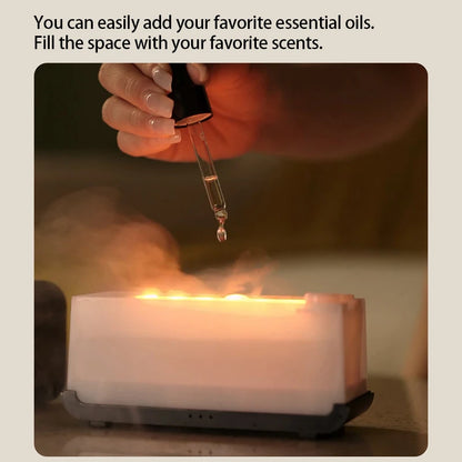 Transform Your Space with the New Mini Aroma Diffuser: Ultrasonic Cool Mist Maker & LED Essential Oil Flame Lamp